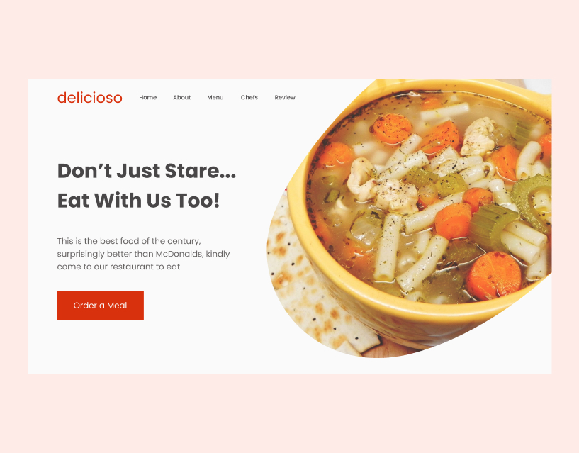 UI design for food website (Hero)